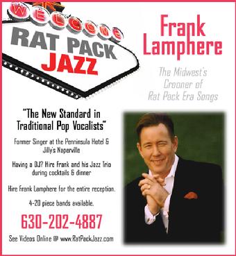 Hire Frank Lamphere and his three piece (or larger) band to play the cocktail & dinner portion of your reception
