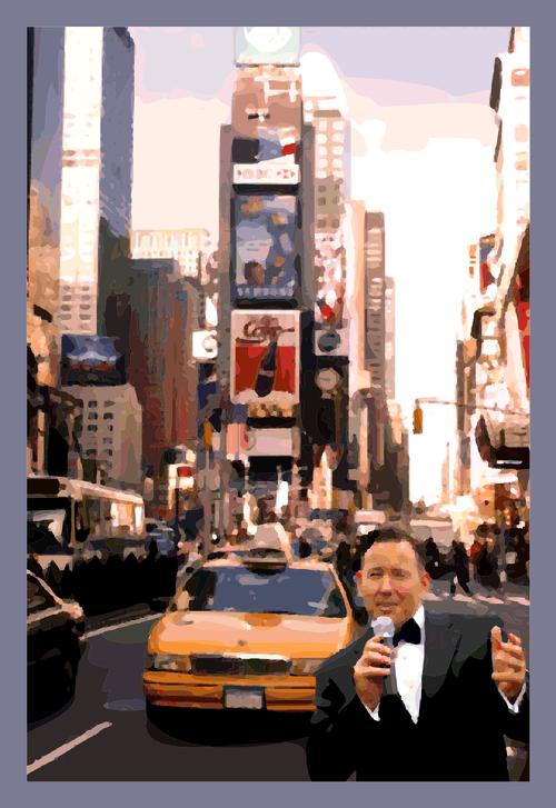 "Mr. Rat Pack" Frank Lamphere at Time's Square, New York
