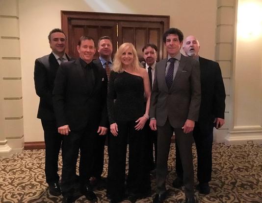 Singer Frank Lamphere and his Big Swing Machine band at the University Club in Chicago