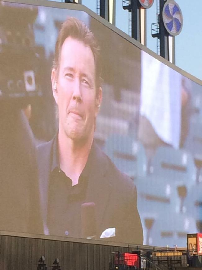 Frank Lamphere at US Cellular Field for a pre-White Sox game show